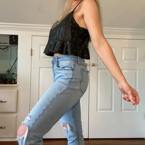 Faux Leather Crop Top